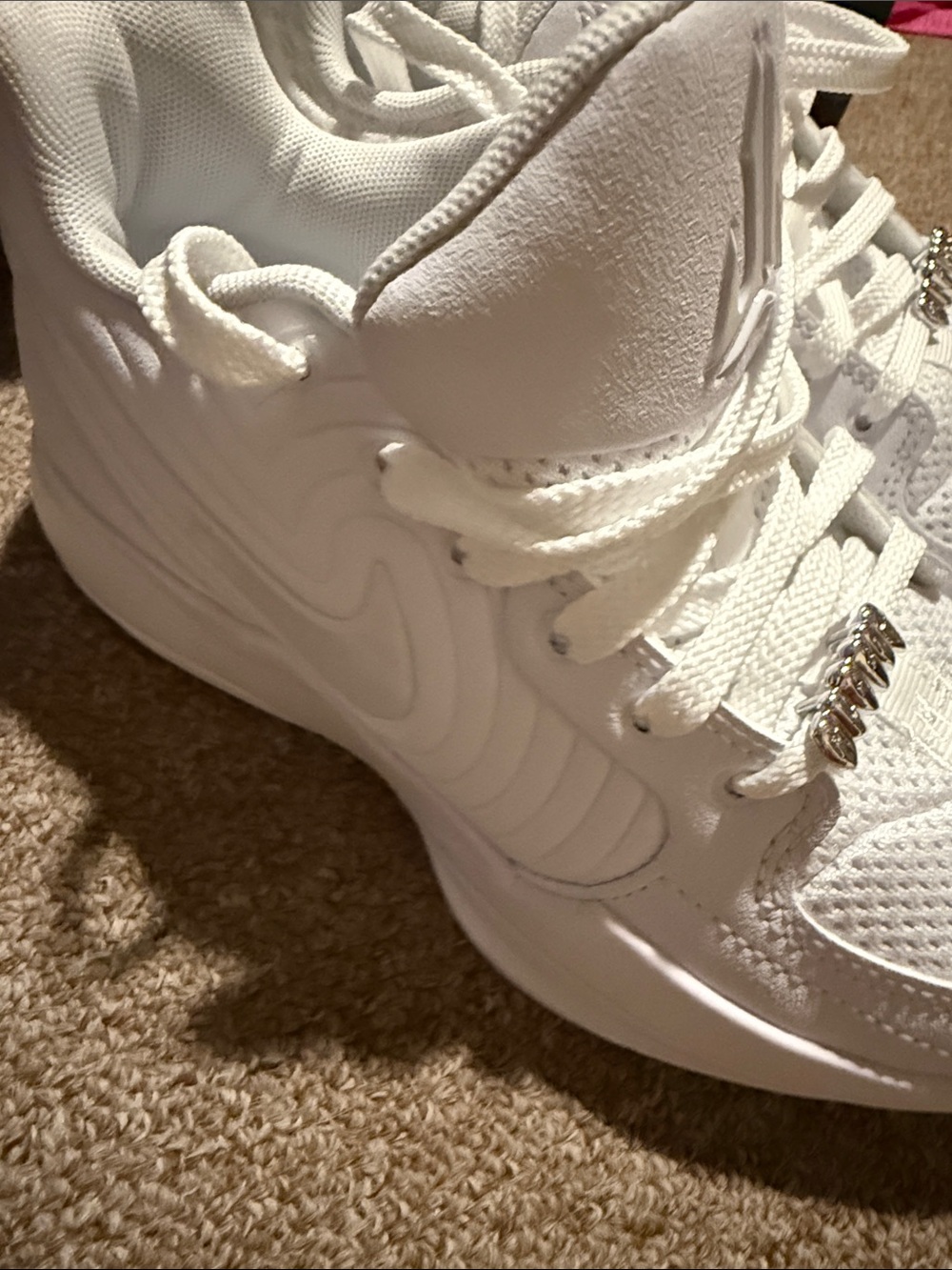 Nike All-White High-Top Sneakers